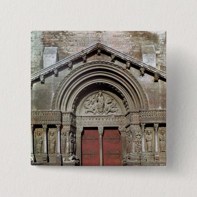 Badge Carré 5 Cm Vue du portail (Devant)