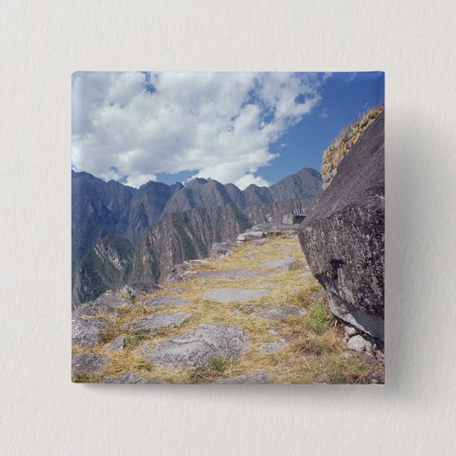 Badge Carré 5 Cm Vue d'un précipice (Devant)