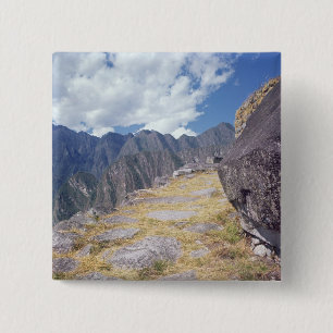 Badge Carré 5 Cm Vue d'un précipice