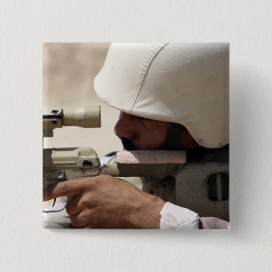 Badge Carré 5 Cm Vue d'un sergent de l'armée irakienne dans une por