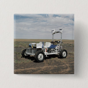 Badge Carré 5 Cm Vue d'un véhicule lunaire 1 G