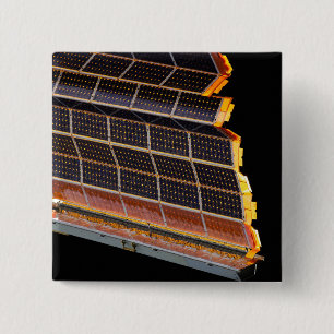 Badge Carré 5 Cm Vue en gros plan des rangées solaires