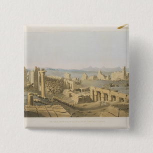 Badge Carré 5 Cm Vue générale des ruines du grand temple de C