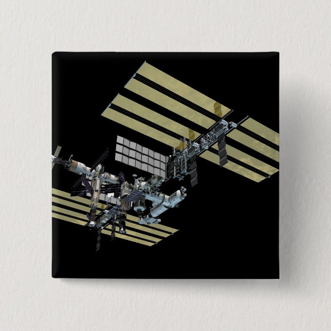 Badge Carré 5 Cm Vue générée par ordinateur 10 (Devant)