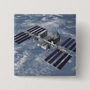 Badge Carré 5 Cm Vue générée par ordinateur 2