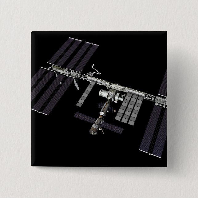 Badge Carré 5 Cm Vue générée par ordinateur 24 (Devant)