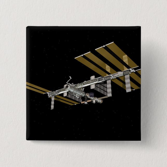 Badge Carré 5 Cm Vue générée par ordinateur 25 (Devant)