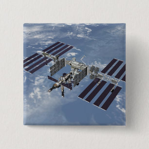 Badge Carré 5 Cm Vue générée par ordinateur 3