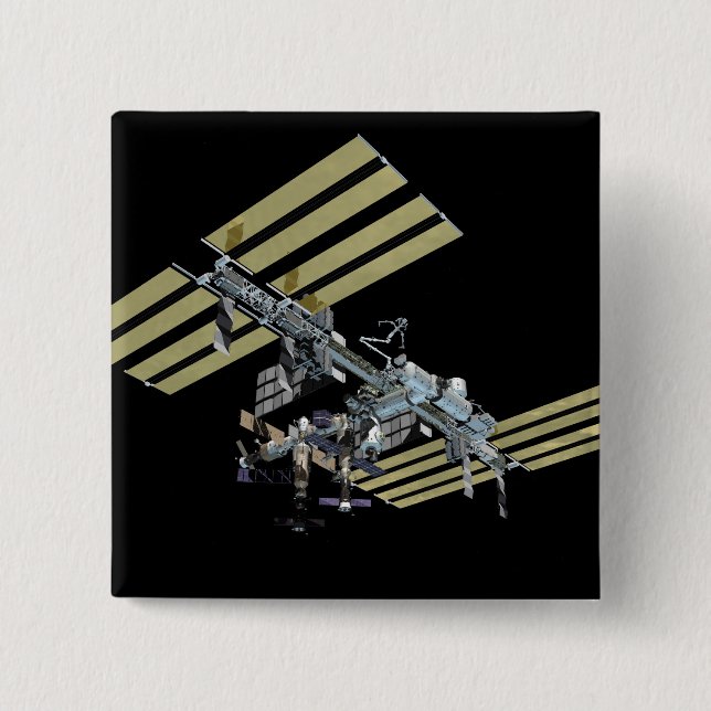 Badge Carré 5 Cm Vue générée par ordinateur 8 (Devant)