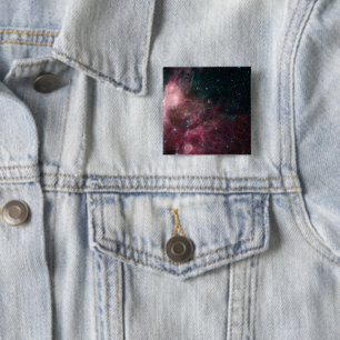 Badge Carré 5 Cm Vue Infrarouge Montrant La Naissance Et La Mort De