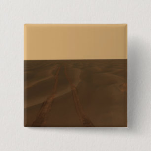 Badge Carré 5 Cm Vue panoramique des plaines de Meridiani