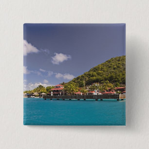 Badge Carré 5 Cm Vue Pittoresque de Bitter End Yacht Club Virgin