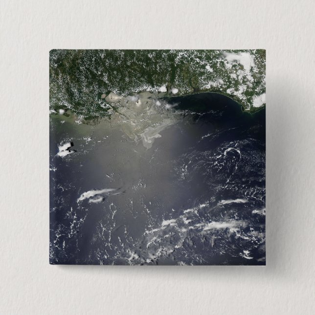 Badge Carré 5 Cm Vue satellite des fuites d'huile (Devant)