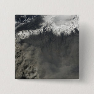 Badge Carré 5 Cm Vue satellite d'un panache de cendres 4