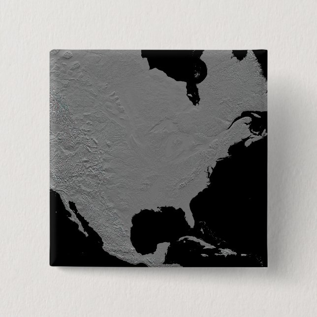 Badge Carré 5 Cm Vue stéréoscopique de l'Amérique du Nord 2 (Devant)