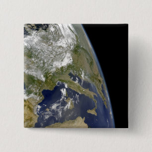 Badge Carré 5 Cm Vue sur la Méditerranée occidentale