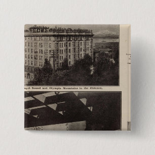 Badge Carré 5 Cm Vues, Seattle