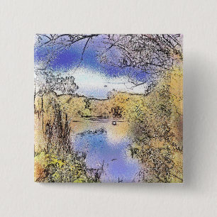 BADGE CARRÉ 5 CM VUES SUR L'ANGLETERRE