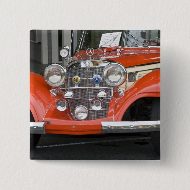 Badge Carré 5 Cm WA, Seattle, automobile allemande classique. 2 (Devant)