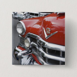 Badge Carré 5 Cm WA, Seattle, automobile américaine classique