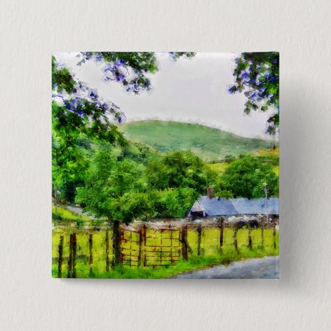 BADGE CARRÉ 5 CM WALES (Devant)