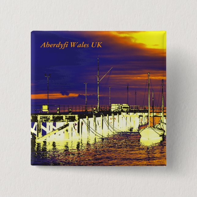 BADGE CARRÉ 5 CM WALES (Devant)