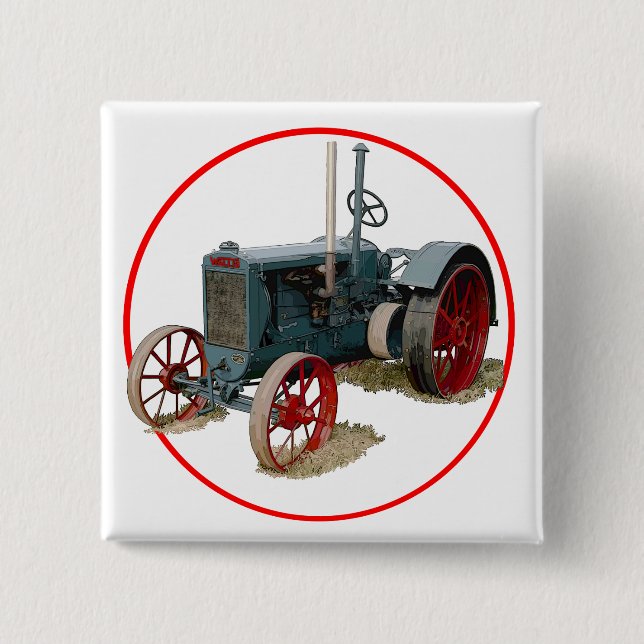 Badge Carré 5 Cm Wallis Tractor (Devant)