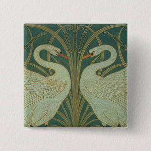 Badge Carré 5 Cm Wallpaper la conception pour le panneau du "cygne,
