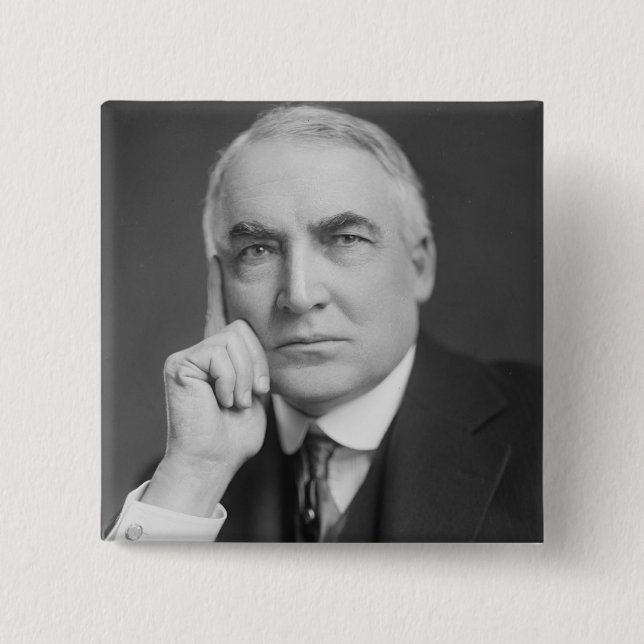 Badge Carré 5 Cm Warren G. Harding (Devant)