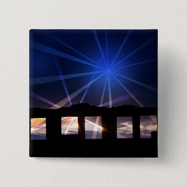 BADGE CARRÉ 5 CM WARTIME GHOSTS WALTS UK (Devant)