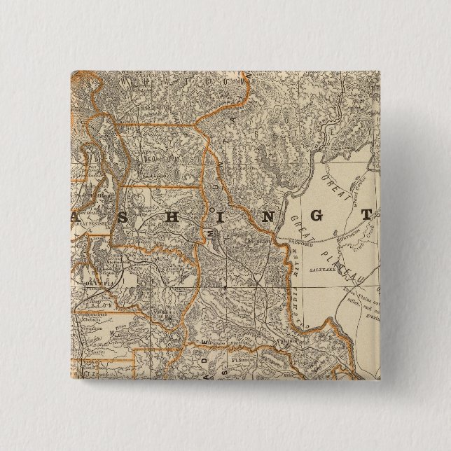 Badge Carré 5 Cm Washington 2 (Devant)