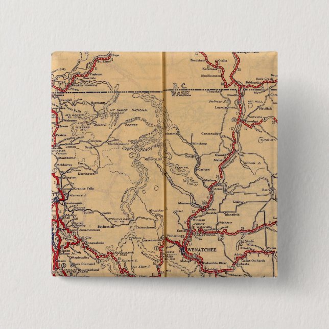 Badge Carré 5 Cm Washington 6 (Devant)