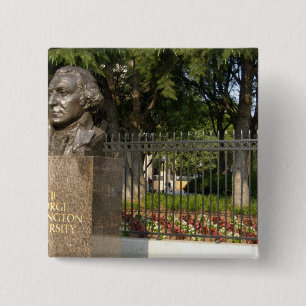 Badge Carré 5 Cm Washington, DC, statue de George Washington, La