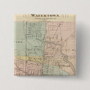 Badge Carré 5 Cm Watertown, Dodge & Jefferson cos