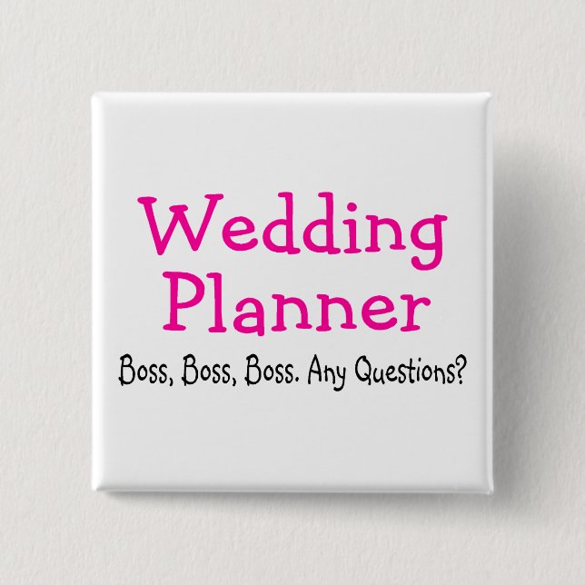 Badge Carré 5 Cm Wedding planner (Devant)