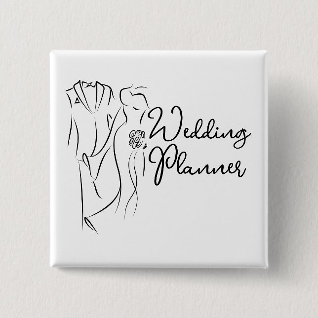 Badge Carré 5 Cm Wedding planner Pour Location (Devant)