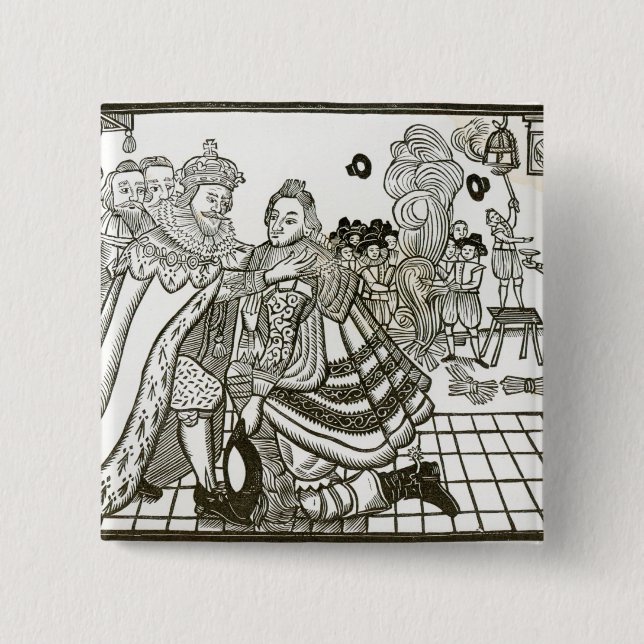 Badge Carré 5 Cm Welcome Home de prince Charles d'Espagne, 1623 (Devant)