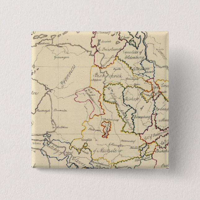 Badge Carré 5 Cm Westphalie (Devant)