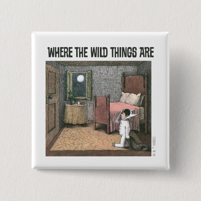 Badge Carré 5 Cm Where The Wild Things Are | Scène 7 (Devant)