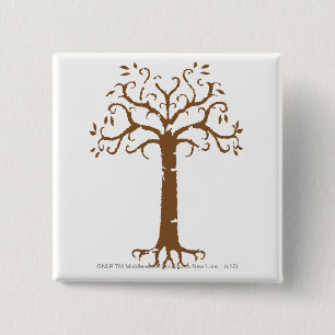 Badge Carré 5 Cm White Tree of Gondor