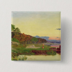 Badge Carré 5 Cm Whitlingham, Norfolk, 1860 (huile sur la toile)