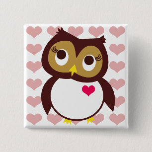 Badge Carré 5 Cm Whoo vous aime