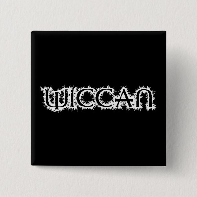 Badge Carré 5 Cm Wiccan (Devant)