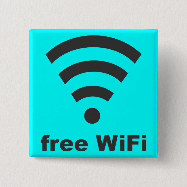Badge Carré 5 Cm WiFi gratuit (Devant)