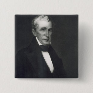 Badge Carré 5 Cm William Henry Harrison, 9ème président de l'unio