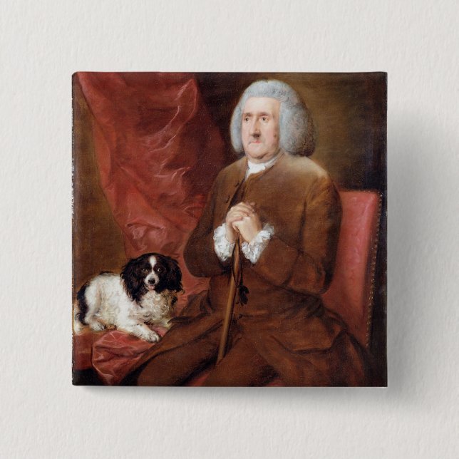 Badge Carré 5 Cm William Lowndes (1652-1724), commissaire aux (Devant)