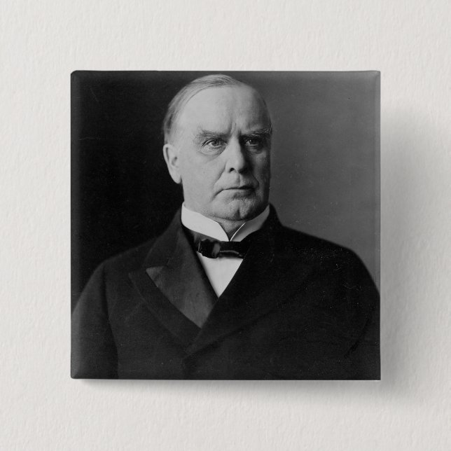 Badge Carré 5 Cm William McKinley (Devant)