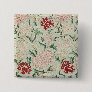 Badge Carré 5 Cm William Morris Cray Floral Pre-Raphaelite Vintage