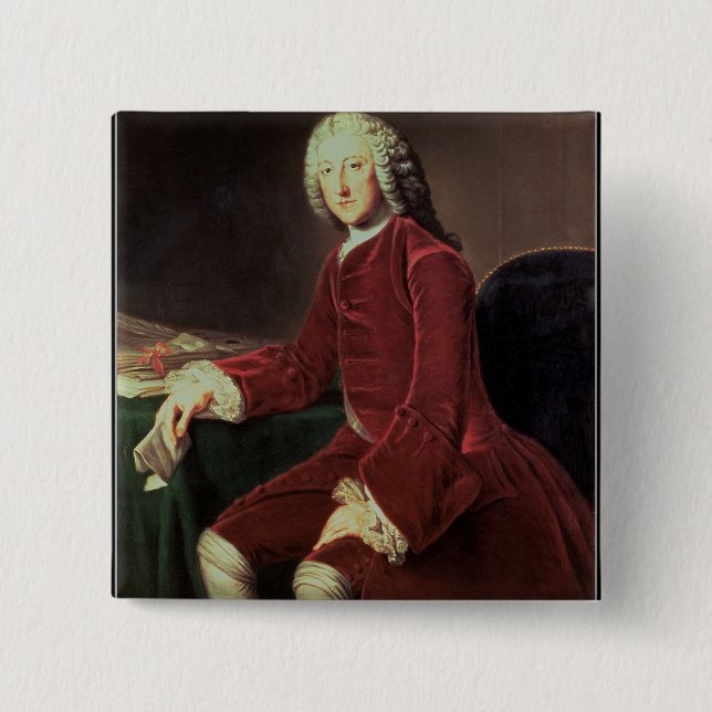 Badge Carré 5 Cm William Pitt le "aîné", plus tard ęr comte de (Devant)