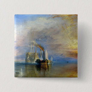 Badge Carré 5 Cm William Turner - Le Temeraire de combat